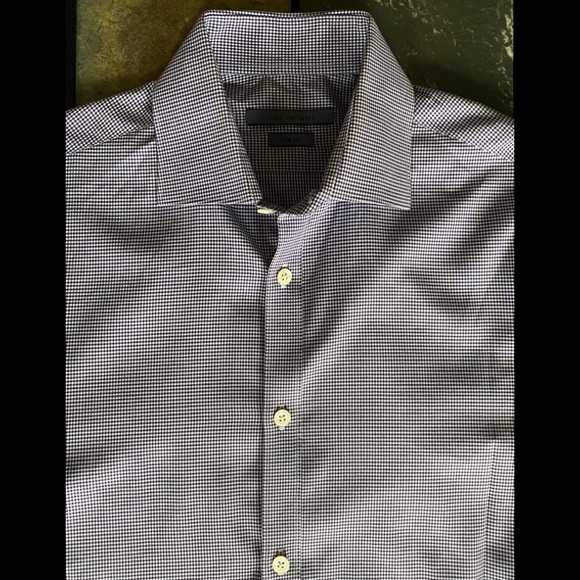 John Varvatos Shirt Italian Slim Fit Italy Purple - Picture 7 of 8